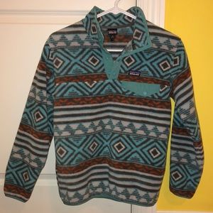Patagonia Fleece Size 12 Kids Blue & Orange